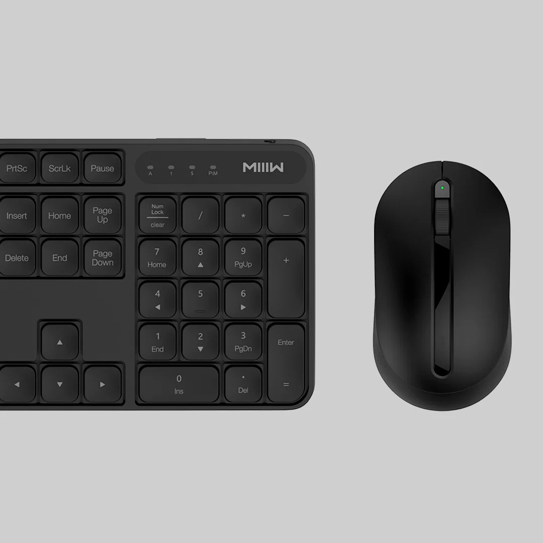 Xiaomi MIIIW Беспроводная Офисная Клавиатура и мышь комплект домашней клавиатуры Windows/Mac система с одной кнопкой переключения 104 клавиш Нескользящая клавиатура