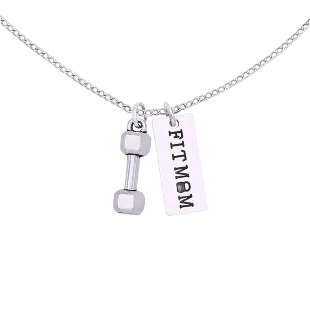 5 шт./лот сплав античный посеребренный Кроссфит тяговые штанги и подходят мама