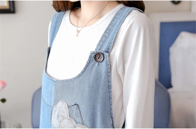 Деним джинсы для беременных Комбинезоны Теплые брюки 2020 осень Беременные