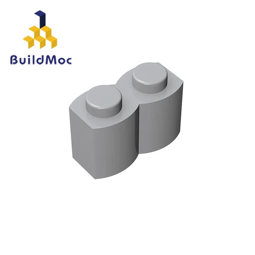 BuildMOC 30136 кирпич модифицированный 1x2 бревна для строительных блоков части DIY логотип развивающие творческие подарочные игрушки - Цвет: M0302-04