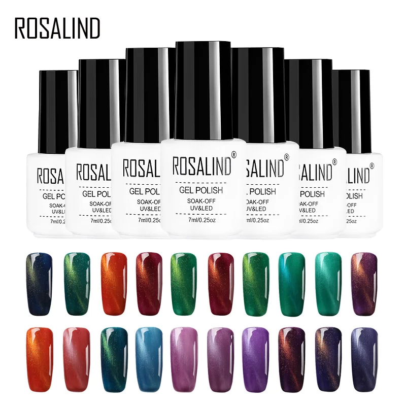 Гель ROSALIND серии Cat'Eye 1S 7 мл Магнитный УФ набор гель лаков для ногтей маникюра