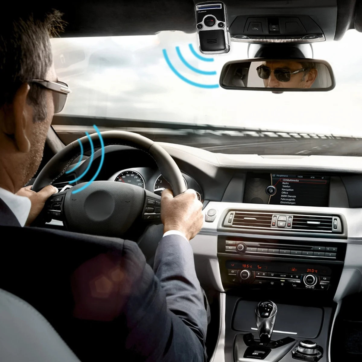 HEVXM Солнечный Bluetooth гарнитура автомобильный комплект FM передатчик стерео