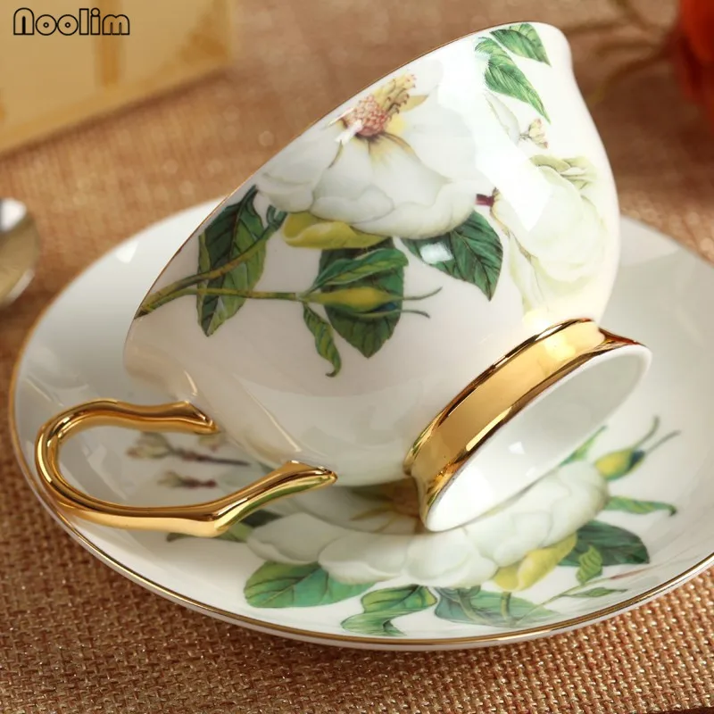 NOOLIM фарфоровая чашка для чая керамическая кофе с цветочным узором|Чашки и