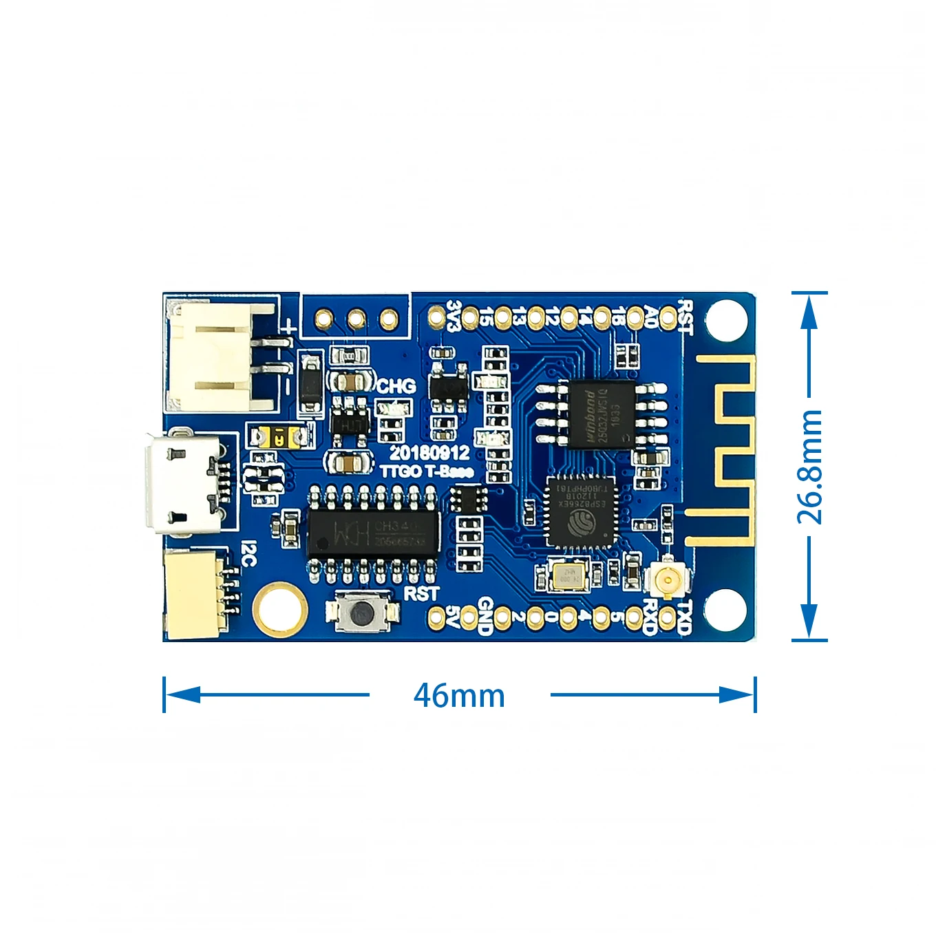 TTGO T Base ESP8266 WiFi беспроводной модуль 4 Мб Flash I2C порт для Arduino MicroPython NodeMCU
