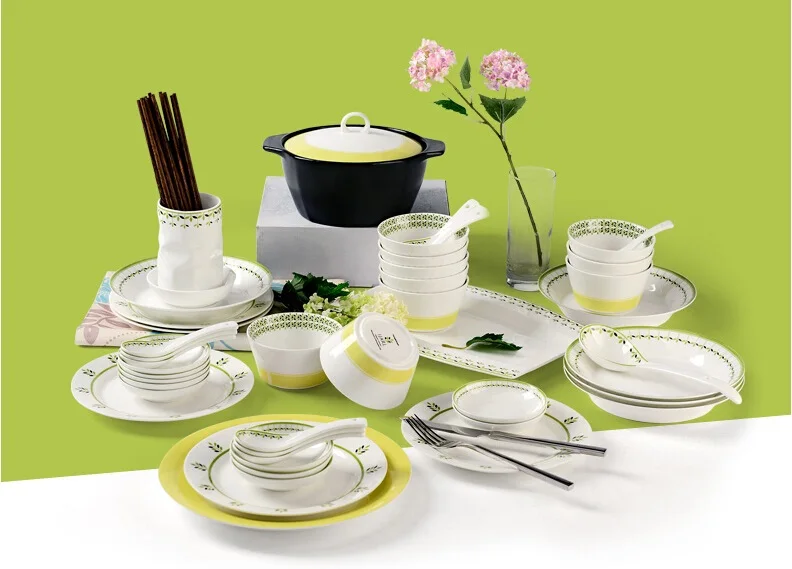 46 шт. набор посуды из керамики|dinnerware set|plate bowlchina plates |