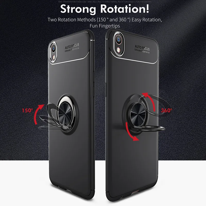 

For Xiaomi Redmi 7A Case Fashion business With finger ring Magnetism Holder Phone Back Cover For Redmi 7A Coque