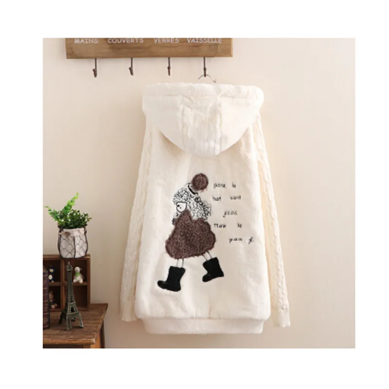 Осенне зимняя одежда в духе колледжа плюшевая куртка из плотного бархата для