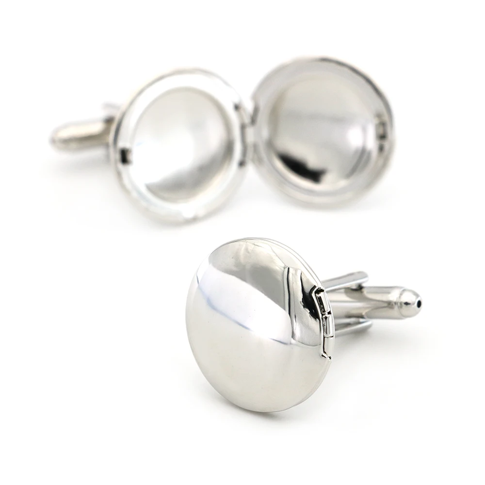 Men's Photo Frame Cuff Links Copper Material Silver Color | Украшения и аксессуары