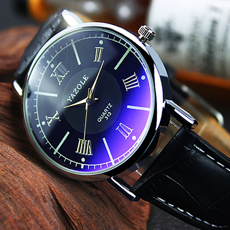 Часы Yazole 2020 мужские деловые брендовые Классические приталенные Blu-Ray | Наручные
