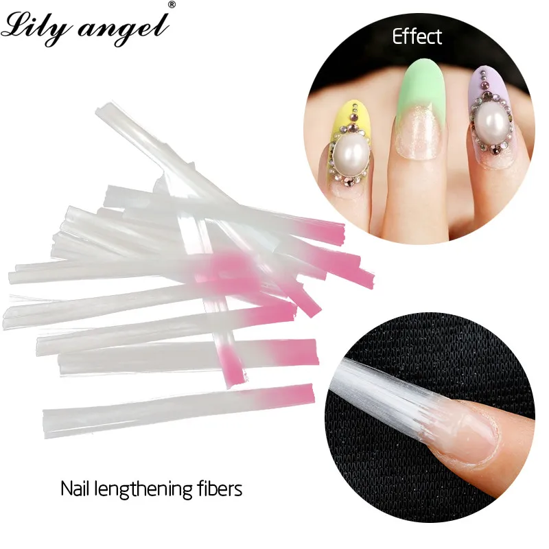 100 шт./кор. Белый Nail Стекло расширение волокна ногтей расширение Стекло волокна ногтей Волокно Стеклянное снаряжение инструмент