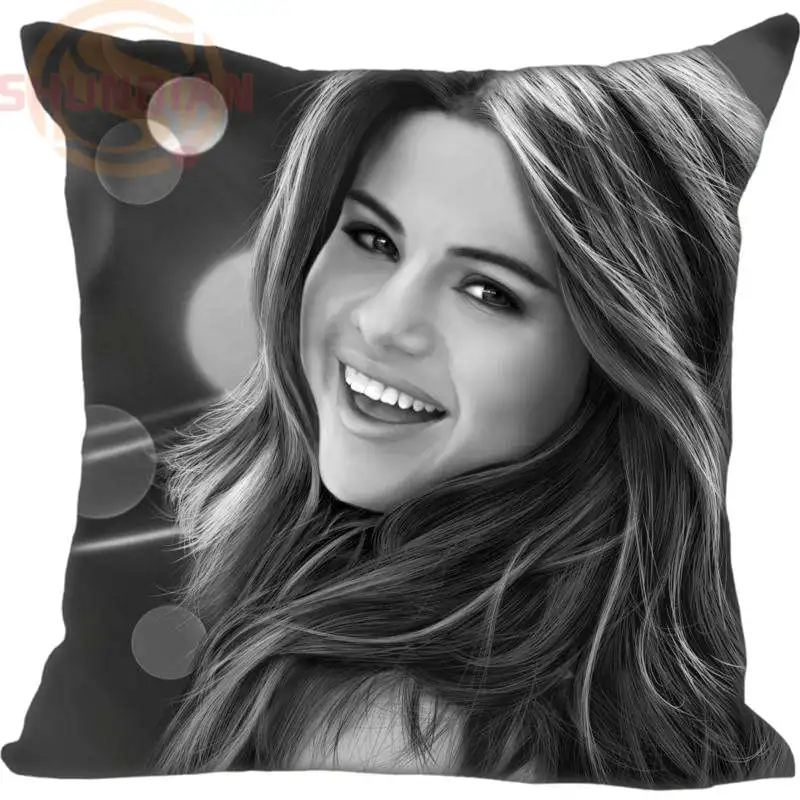 Чехол для подушки Selena Gomez модель 153 размеры 20x20 35x35 см с одной стороны | Дом и сад