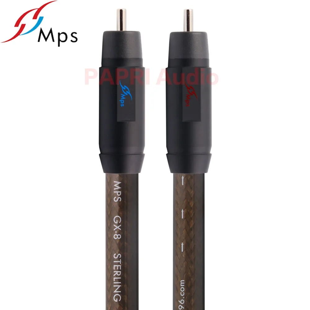 PAPRI Newest GX 8R RCA кабель с родиевым покрытием 99.9997% чистый серебряный аудиопровод HiFi 2