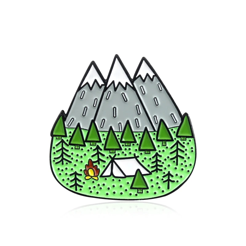 Лесная палатка для уличного кемпинга Брошь Личность adventure home camper одежда значок для рюкзака ювелирные изделия подарок на день рождения