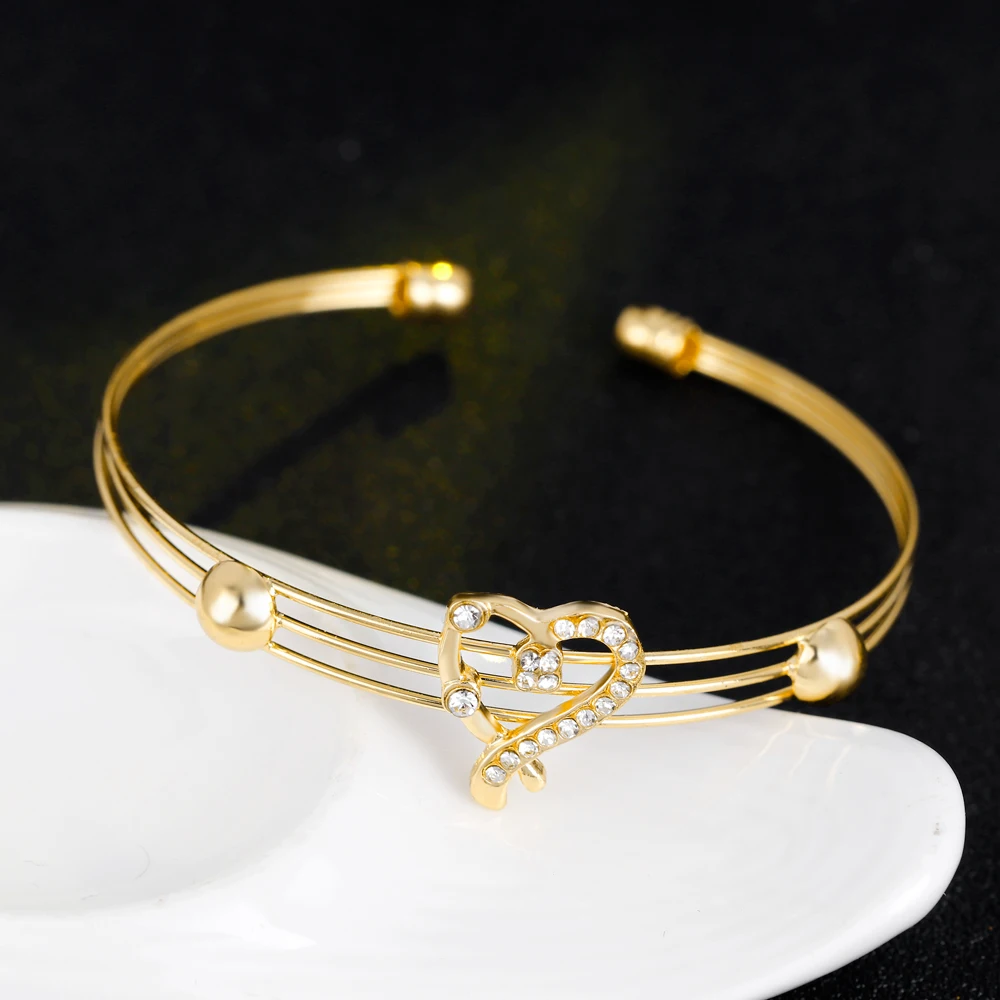 KARASU милое сердечко полое ожерелье со стразами серьги кольцо браслет для невесты