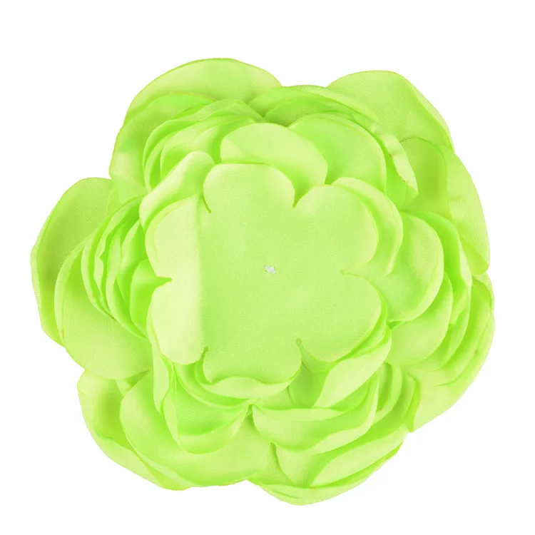 green Nishine 5 шт./лот " Искусственные многослойные тканевые цветы сжигающие цветы для Diy Дети девушки, принадлежности для волос вечерние украшения - Цвет: green