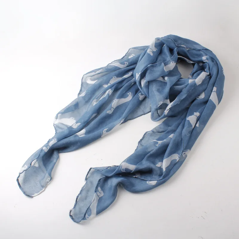 Бесплатная доставка 2018 новые модные милые шарфы с принтом собак для