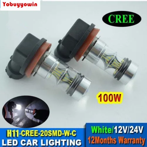 2 x H11 100 Вт Cree чипы светодиодсветодиодный Автомобильные противотуманные ходовые