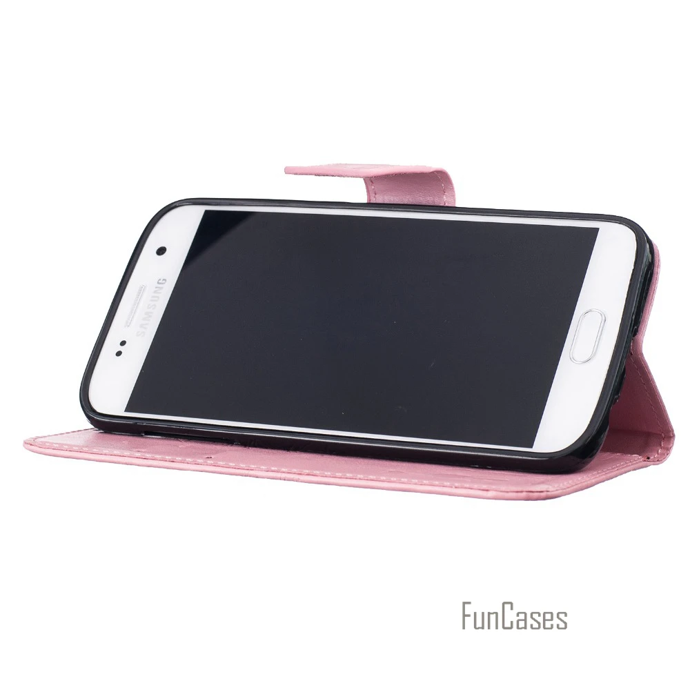 Рельефный флип-кейс для fundas samsung Galaxy S7 чехол для coque samsung S7 чехол S7 G930 G9300 5,1 дюймов+ держатель для карт