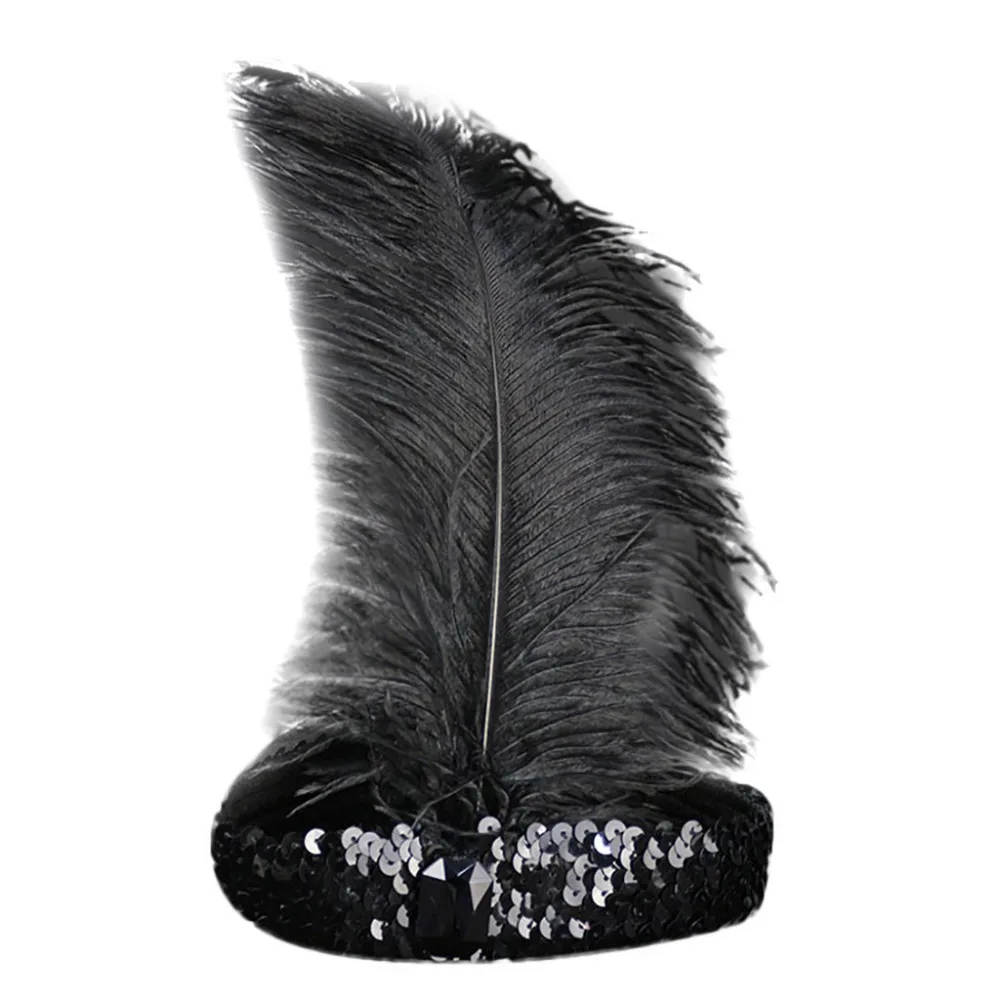 Модные аксессуары; головной убор с перьями; головная повязка «Грейт Гэтсби»; винтажная повязка на голову; простая повязка на голову;#7