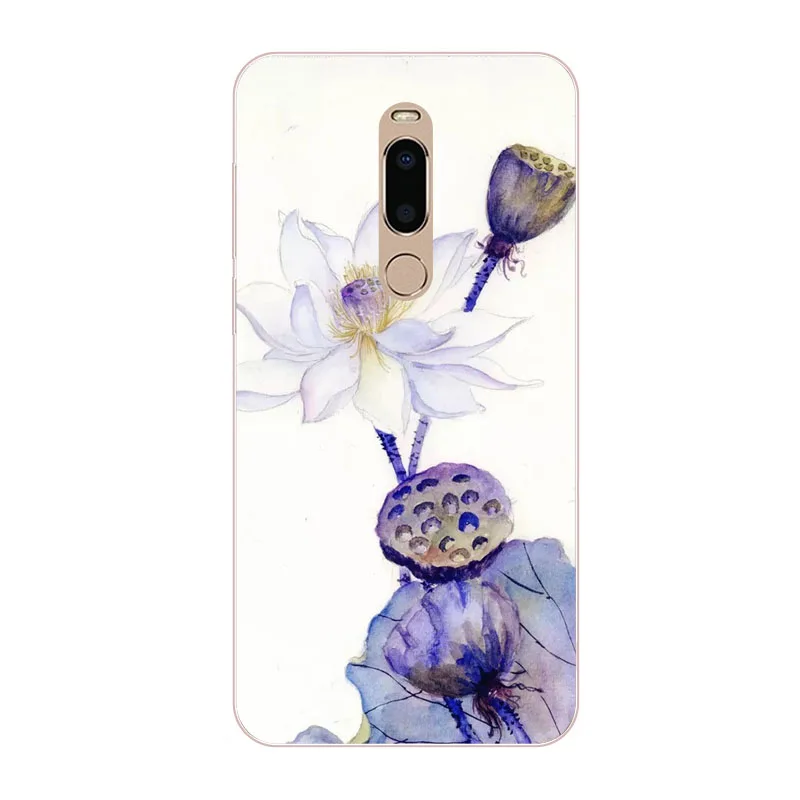 meizu note 8 Case Silicon Colorful flower Painting Soft TPU Back Cover for m8 Phone protect cases shell |