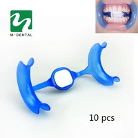 10pcs mouth opener m shape lip cheek retractor with mirror intraoral autoclavable oral dental prop orthodontic tool