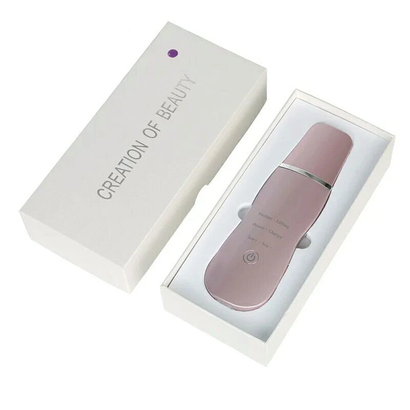 

Portable Rechargeable Galvanic Ion Ultrasonic Skin Scrubber Sonic Peeler Cleaner Pores Blackhead Removal Beauty Machine