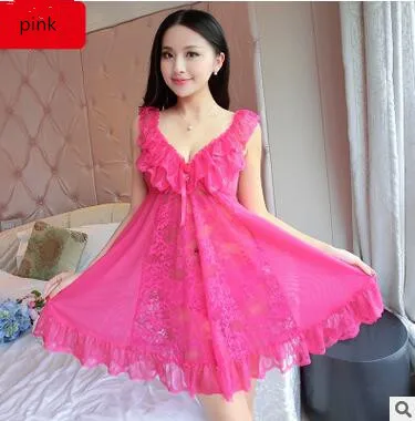 

HOT 2017 Women sexy lingerie see-through sleepwear ladies full lace slips