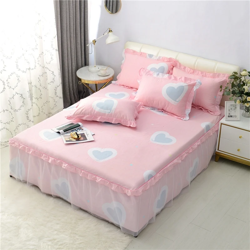 Розовая синяя кружевная юбка с рюшами для девочек спальни близнецов королевы