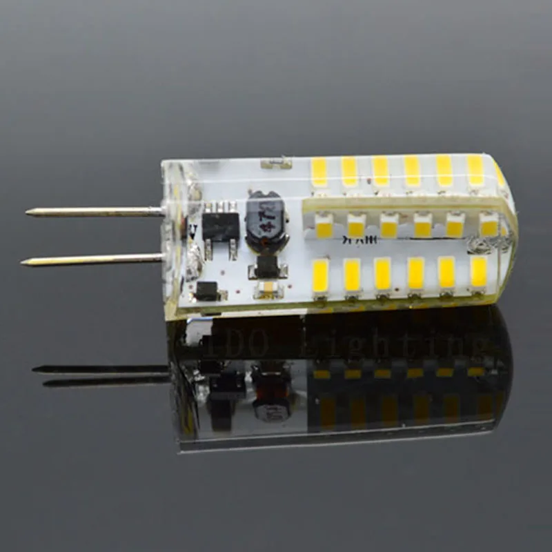 G4 Светодиодный силиконовый SMD 3014 DC 12 В/AC 220 В 3 Вт 6 7 9 Замена 30 Вт/60 галогенная лампа