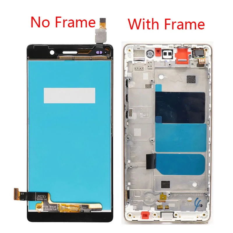 P8 Lite ЖК дисплей для huawei сенсорный экран с рамкой ale l04 l21 стекло замена|Экраны