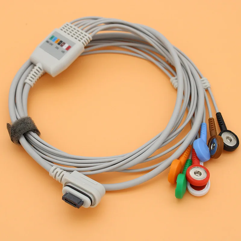 3 шт. Holter ECG EKG 7 проводной канальный кабель и электрод leadwire 2008594 004 GE seer light holter ecg