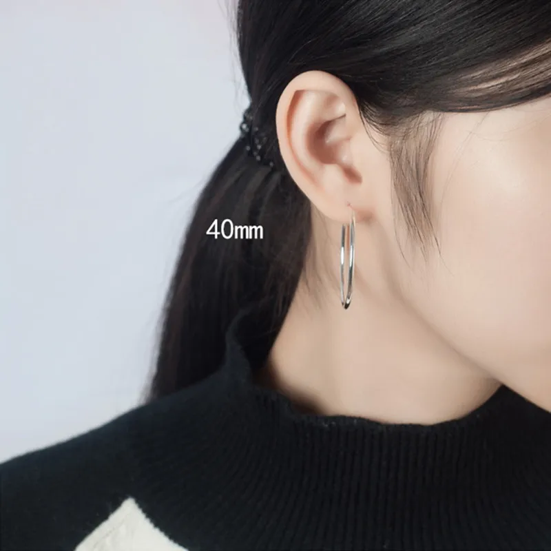 Серьги из серебра 925 пробы, большие серьги для женщин, свадебные серьги, круглые серьги, серебряные серьги, круглые серьги
