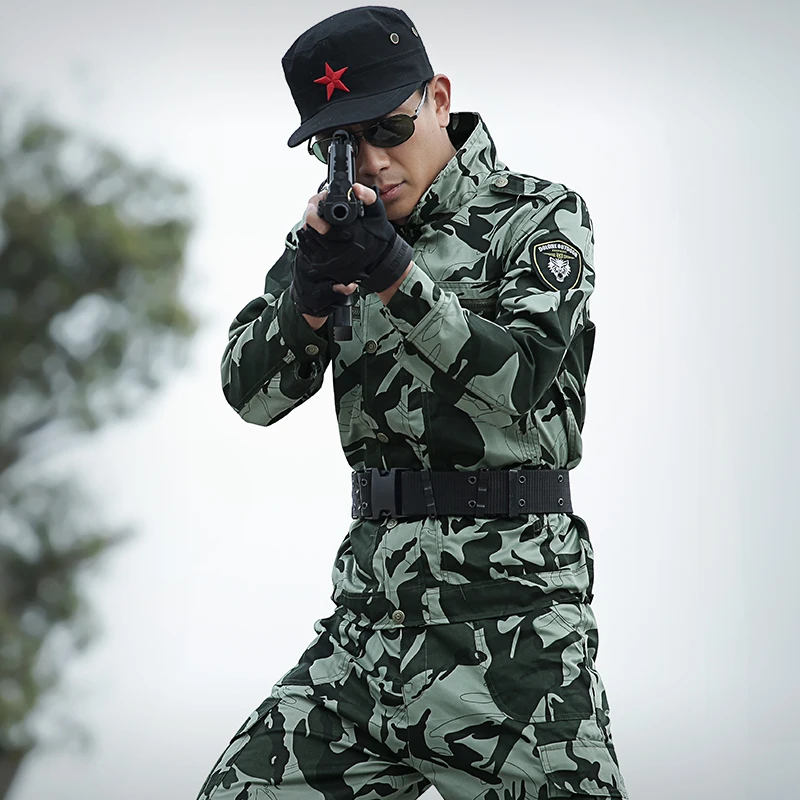 Мужские Охота одежда Тактический Камуфляжный костюм куртка + Штаны Открытый