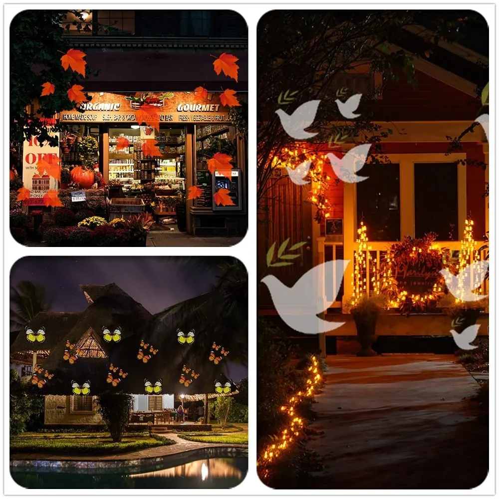 12 объектив сменный Красочный светодиодные Вращающийся лазерный проектор лампы