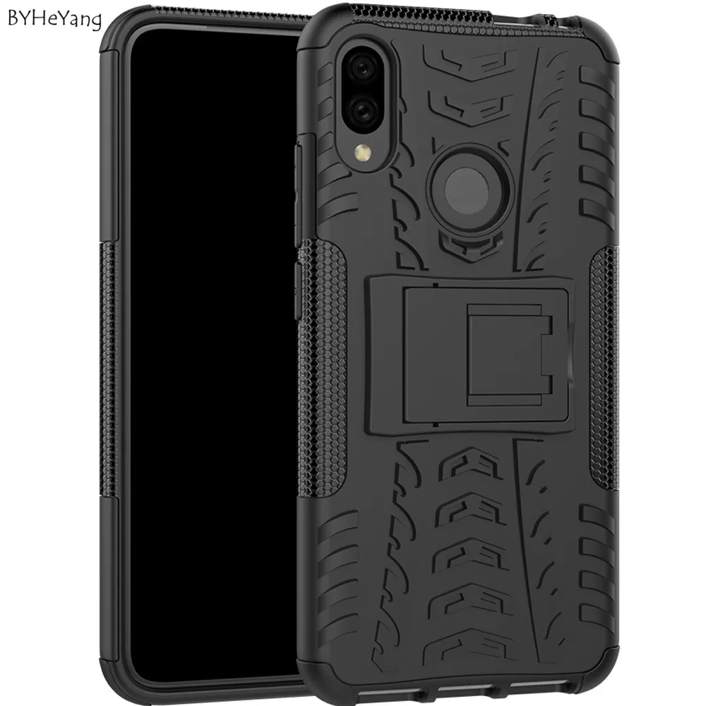 Чехол для Xiaomi Redmi Note 7 Pro ТПУ и ПК защитный держатель бампер телефона чехол Обложка