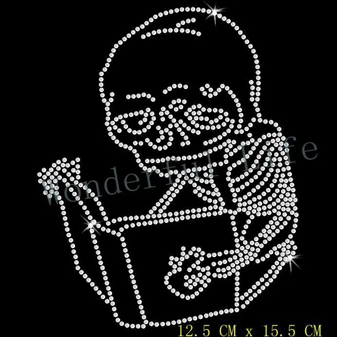 Бесплатная доставка череп книга для чтения дизайн горячая фиксация разразы