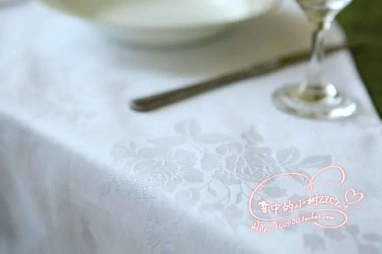 10 шт./лот салфетки для ресторана из белой хлопчатобумажной ткани