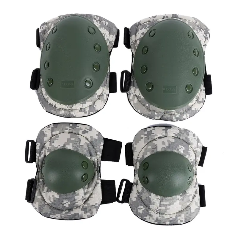 QJ0317M2 4 шт./партия для взрослых, тактические боевые защитные накладки, набор, профессиональная экипировка, спортивные Военные наколенники, налокотники и наколенники, Новинка - Цвет: QJ0317M2