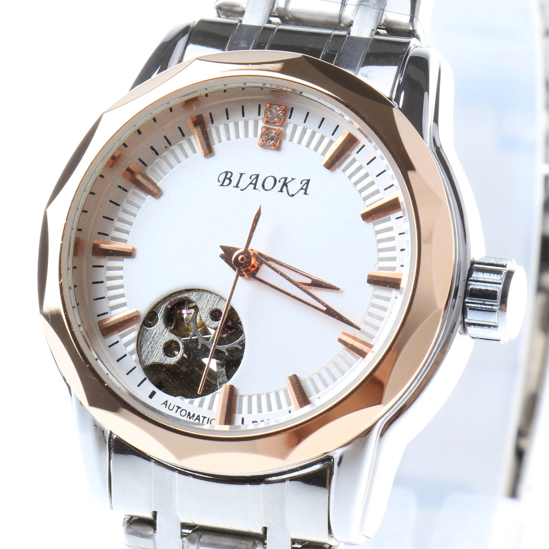 Новинка 2018 женские механические часы с полым стальным ремешком