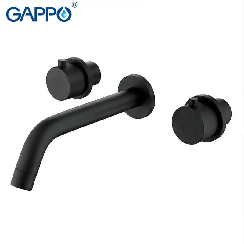 Смесители для раковины GAPPO настенный кран черного цвета ванной комнаты