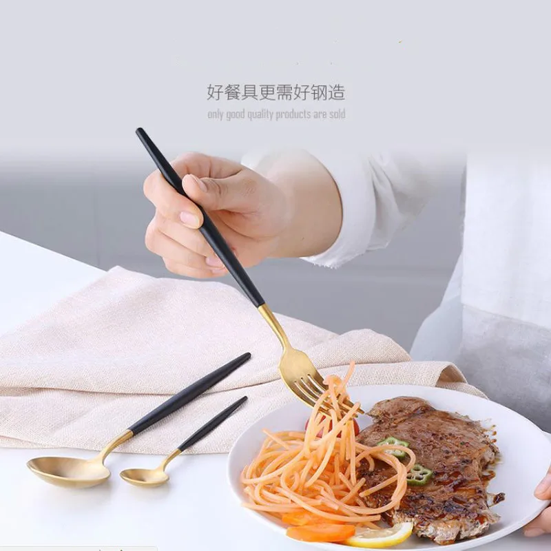 4 шт./компл. Нержавеющая сталь посуда набор столовых приборов ужин Кухня