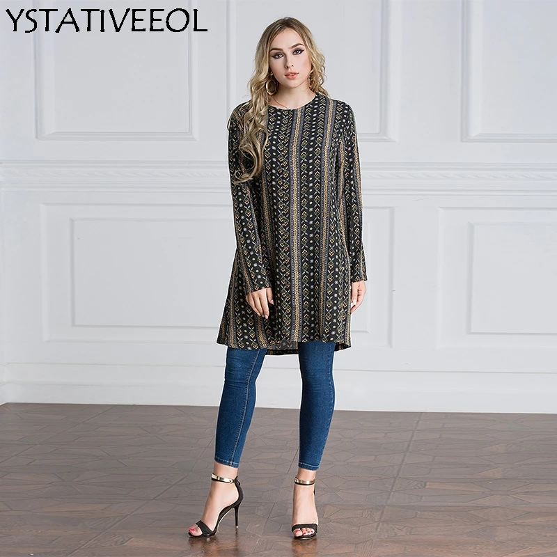Ближний Восток Abayas мусульманской блузка Исламская Костюмы для Для женщин