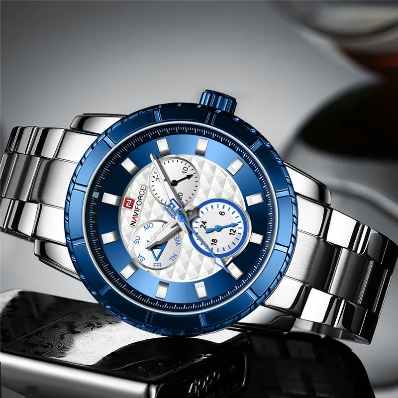 Relogio Masculino NAVIFORCE мужские часы Топ бренд класса люкс спортивные водонепроницаемые