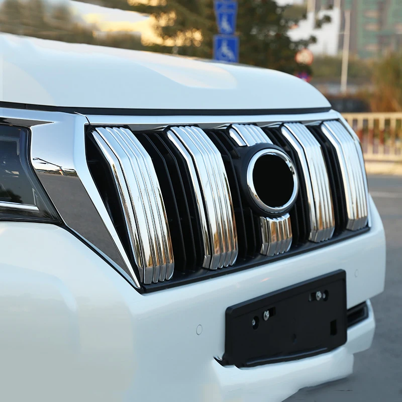 Для Toyota Land Cruiser Prado FJ 150, автомобильная передняя решетка, ограждение, накладка на решетку, декоративные наклейки, аксессуары для укладки