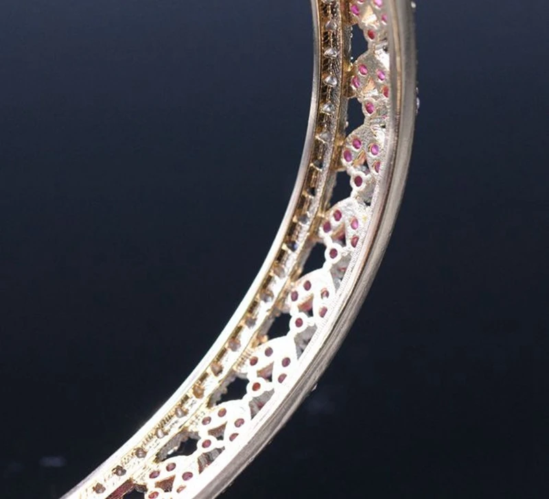 JINYAO модные ювелирные изделия цвета шампанского/белого золота Красный AAA фианиты