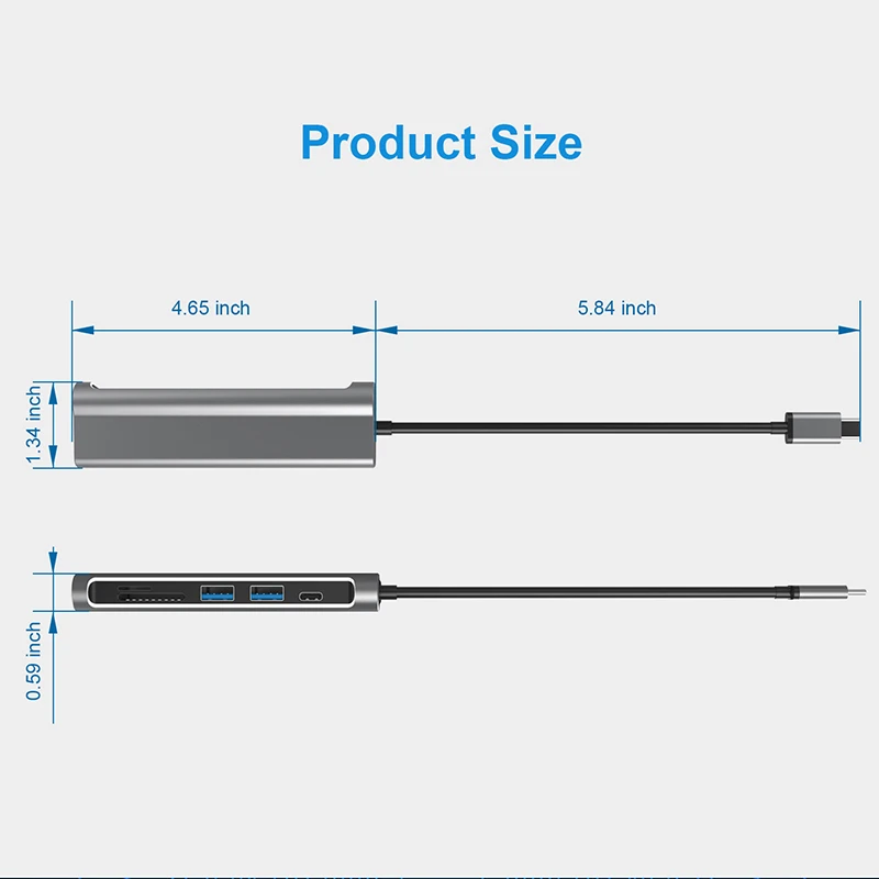 USB C концентратор 3 1 к HDMI SD/TF кардридер Type зарядный порт 2 0 адаптер для MacBook Pro Huawei P20 |