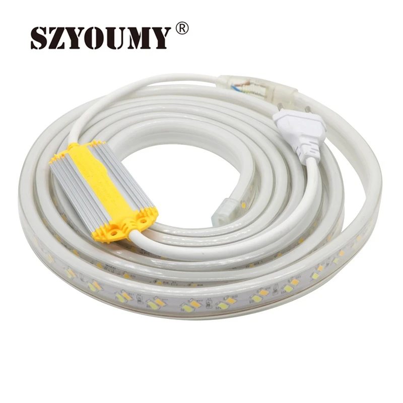 SZYOUMY 1/2/3/4/5 м/лот 120 светодиодов/м 220 В SMD 5730/5630 Светодиодная лента белая и теплая