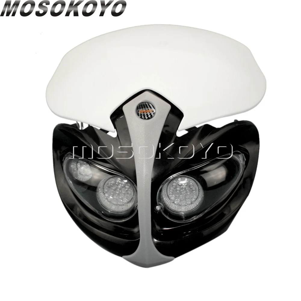 Универсальная белая фара для кроссового мотоцикла Suzuki Yamaha Honda WR 450 250 YZ TTR XR CRF 150 230 |