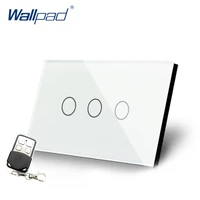 3 gang dimmer remote switch luxury crystal glass switch wallpad usau standard 3 gangs wall power switch with remote controller