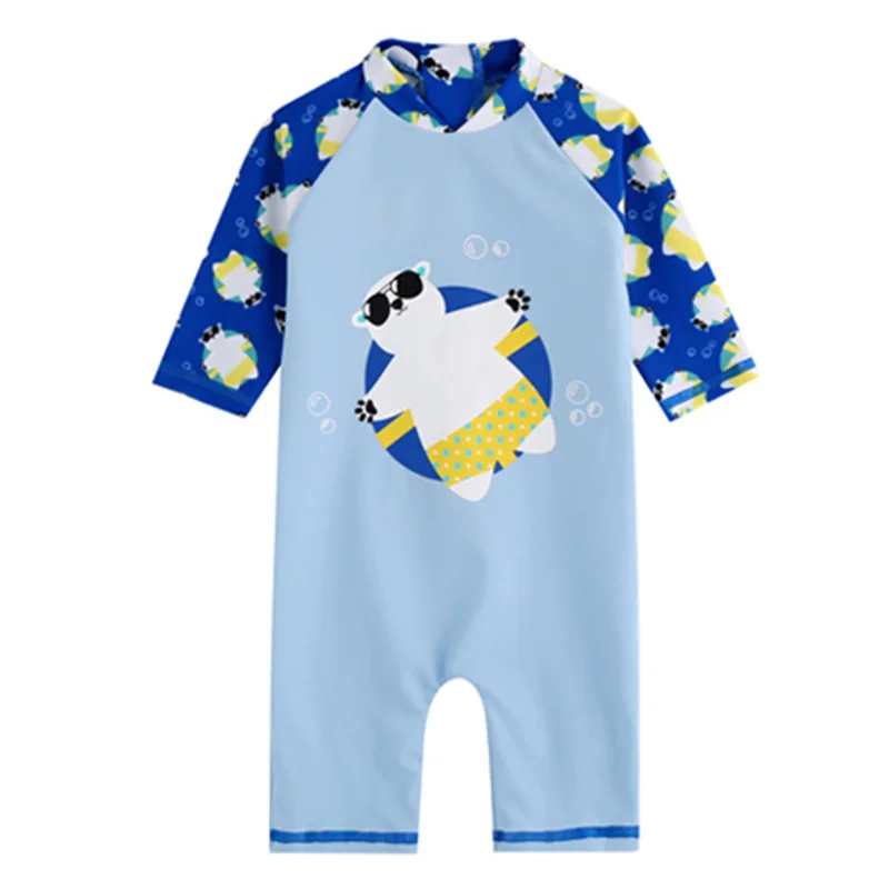 2018 Newbaby девушки купальник Медведь Цельный мультфильм мальчиков детские